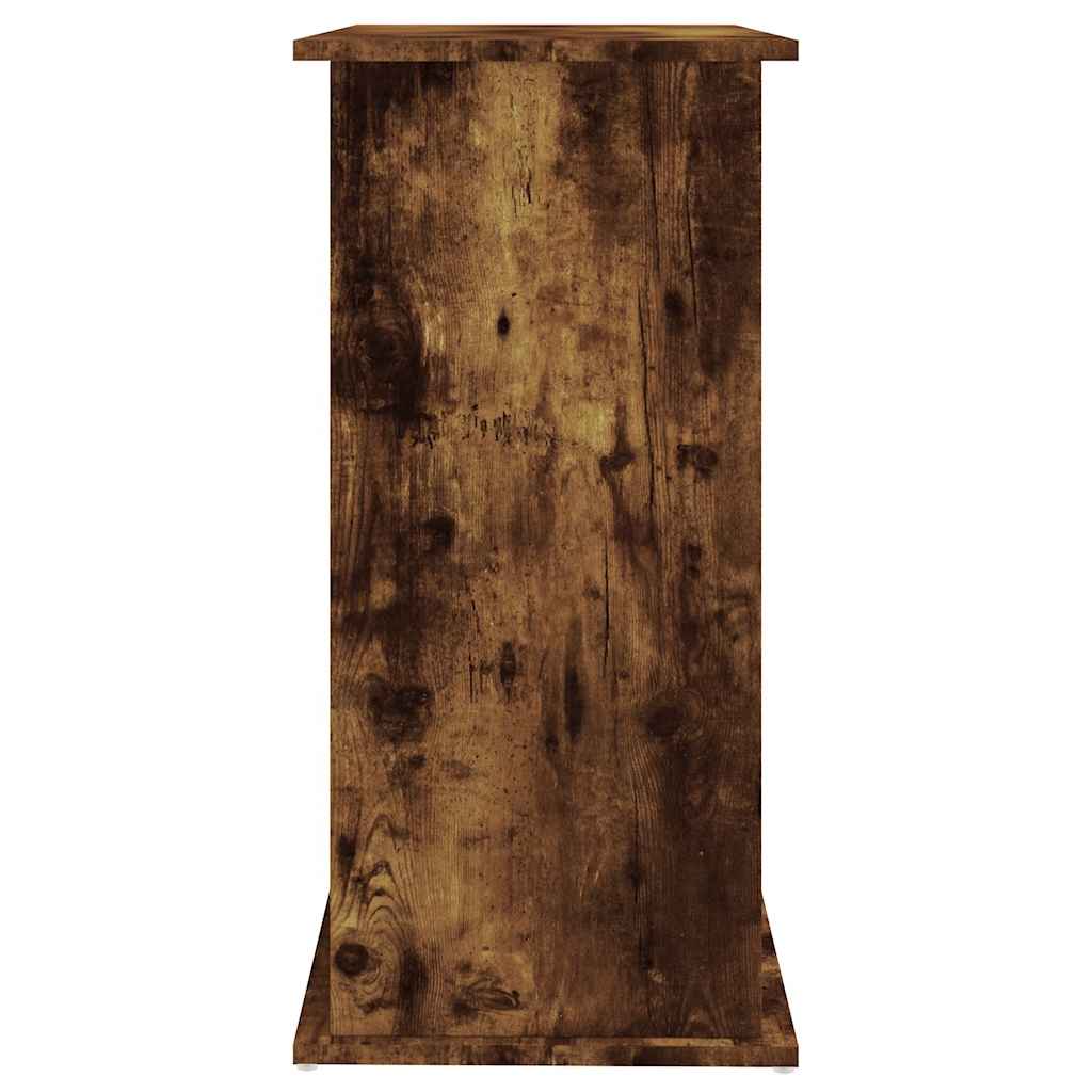 akvariebord 81x36x73 cm konstrueret træ røget egetræsfarve