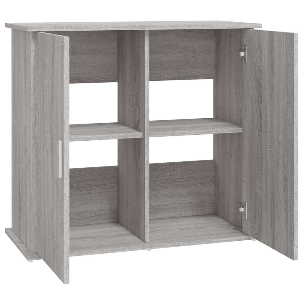 akvariebord 81x36x73 cm konstrueret træ grå sonoma-eg