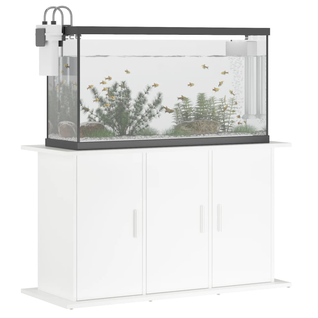 akvariebord 101x41x58 cm konstrueret træ hvid