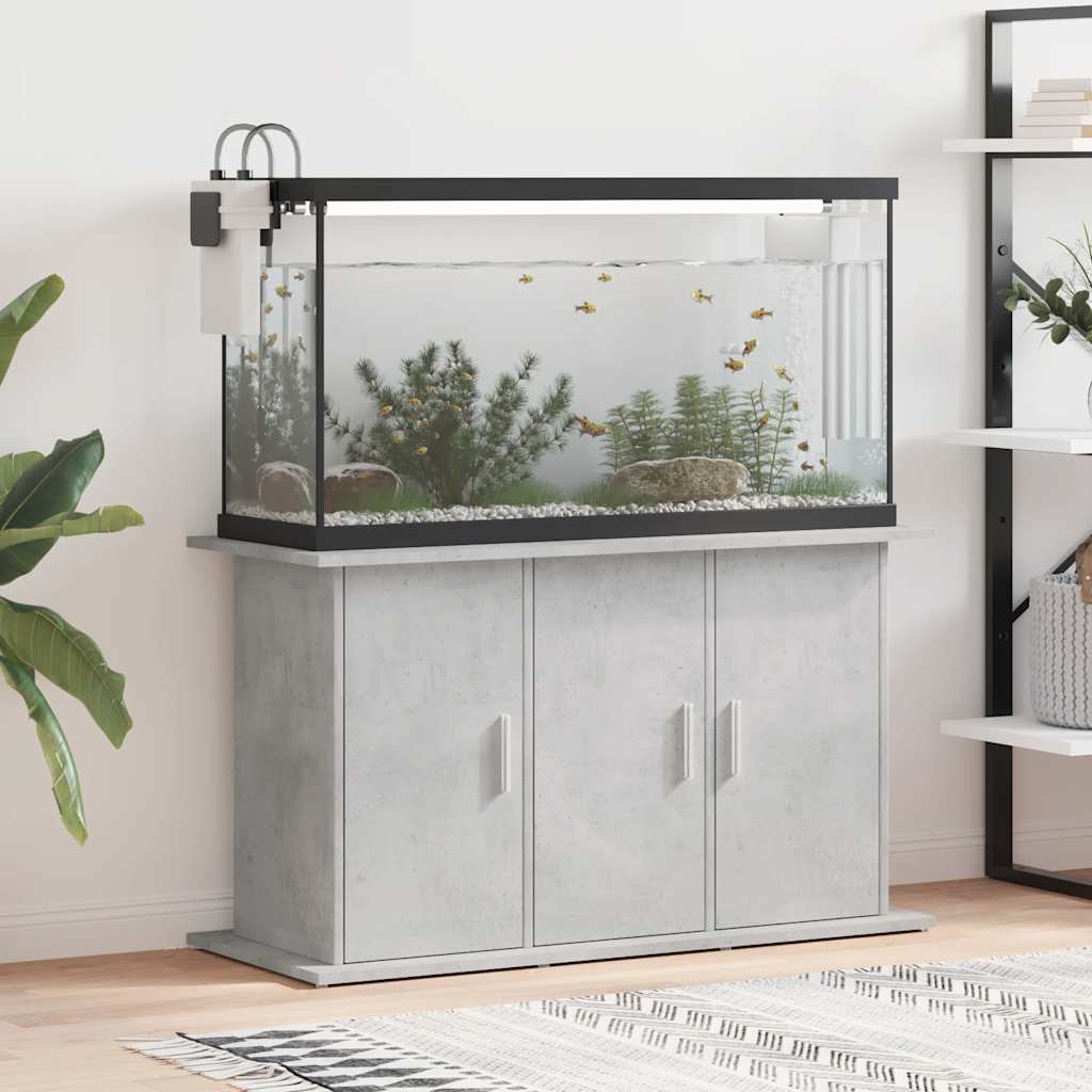 akvariestativ betongrå 101x41x58 cm konstrueret træ