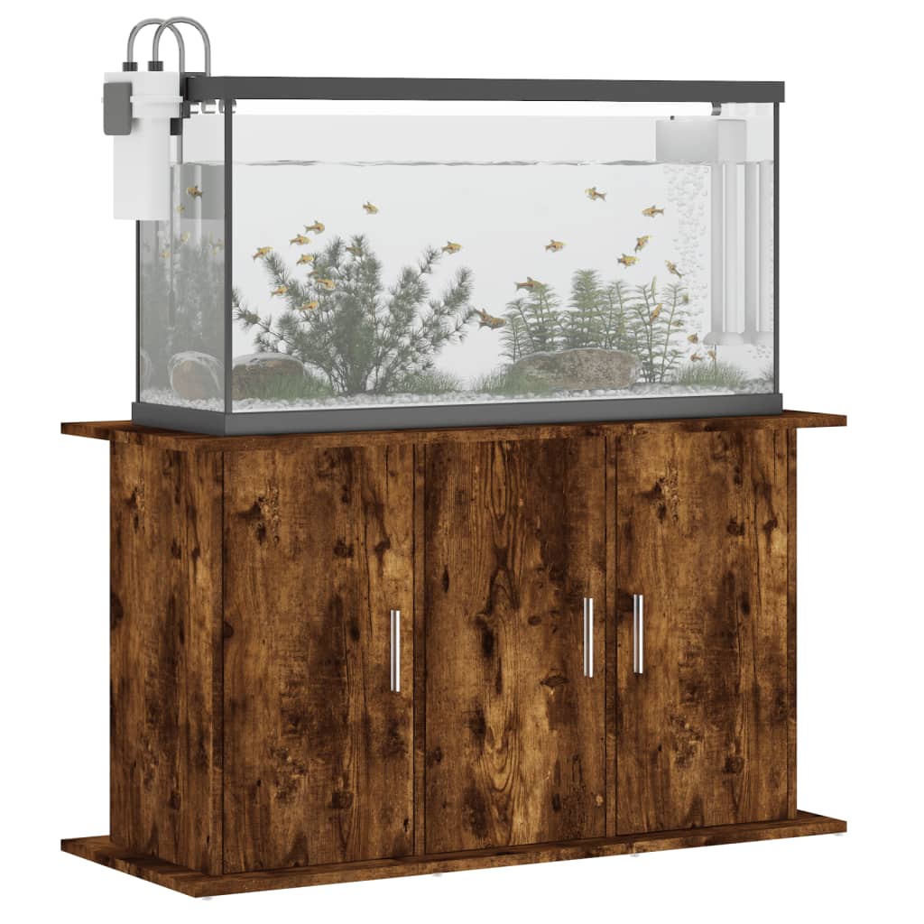 akvariebord 101x41x58 cm konstrueret træ røget egetræsfarve