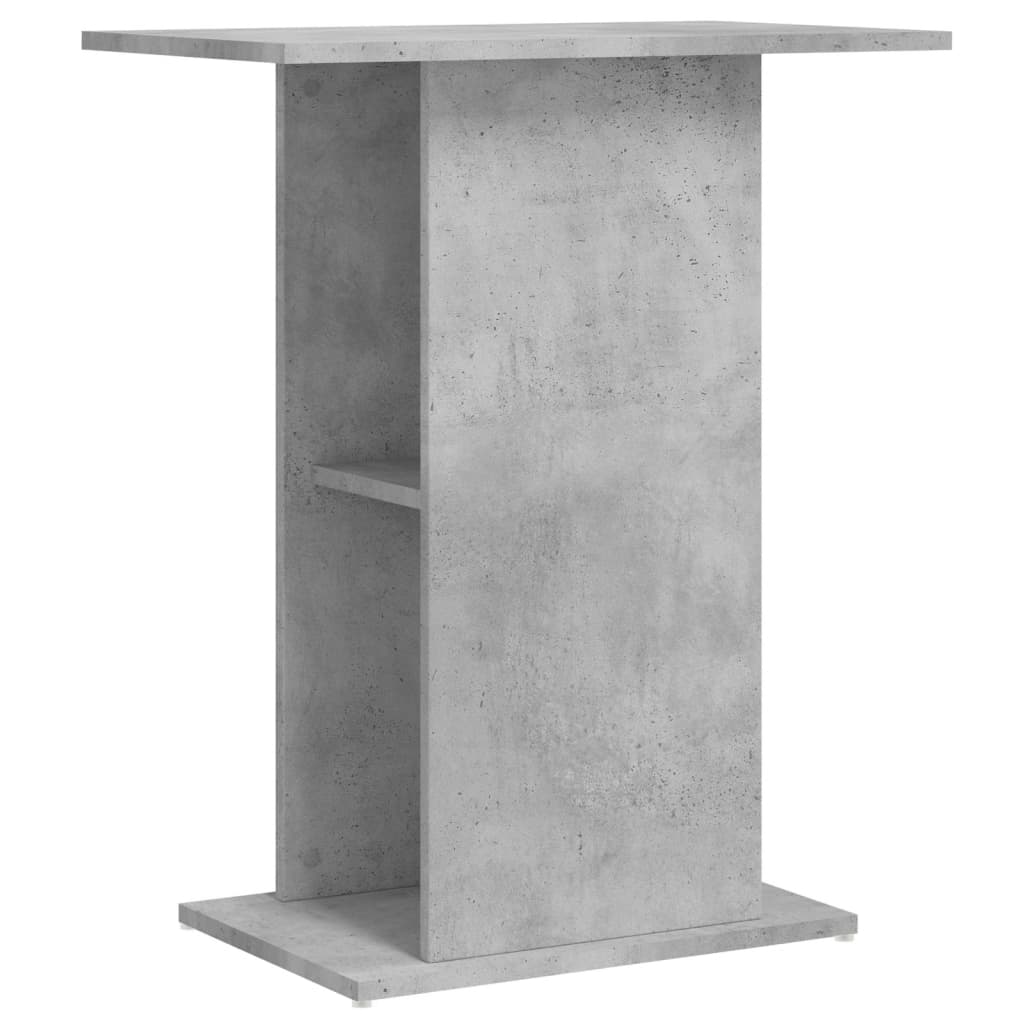 akvariestativ betongrå 60,5x36x72,5 cm konstrueret træ