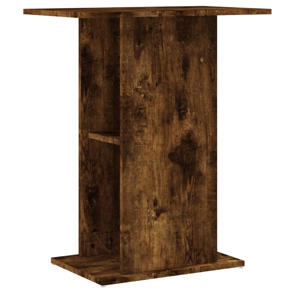 akvariebord 60,5x36x72,5 cm konstrueret træ røget egetræsfarve