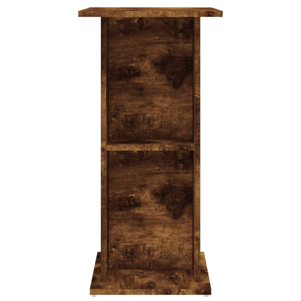 akvariebord 60,5x36x72,5 cm konstrueret træ røget egetræsfarve