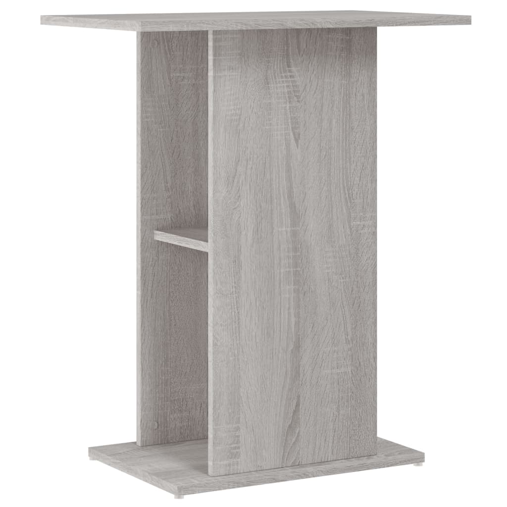 akvariebord 60,5x36x72,5 cm konstrueret træ grå sonoma-eg