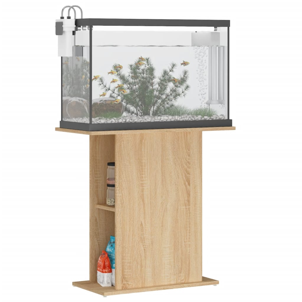 akvariestativ Sonoma eg 75x36x72,5 cm konstrueret træ