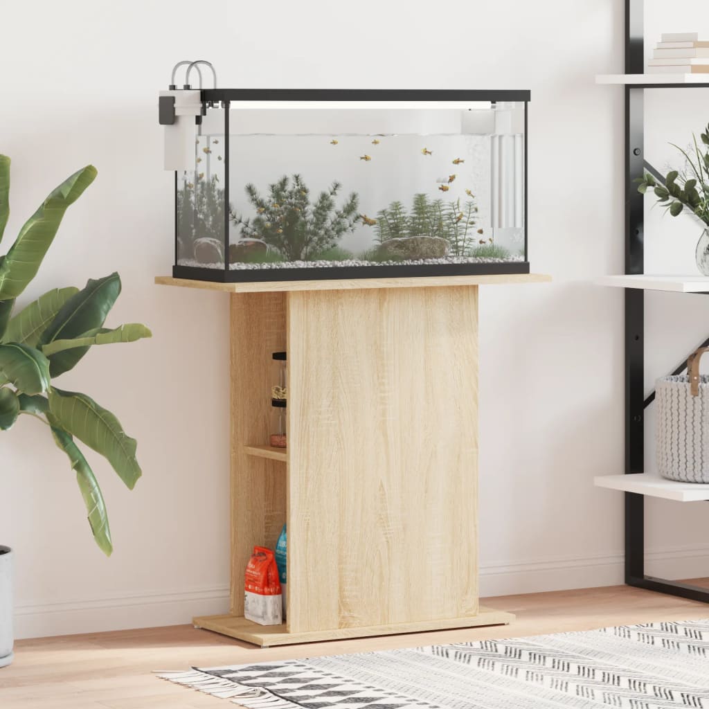 akvariestativ Sonoma eg 75x36x72,5 cm konstrueret træ