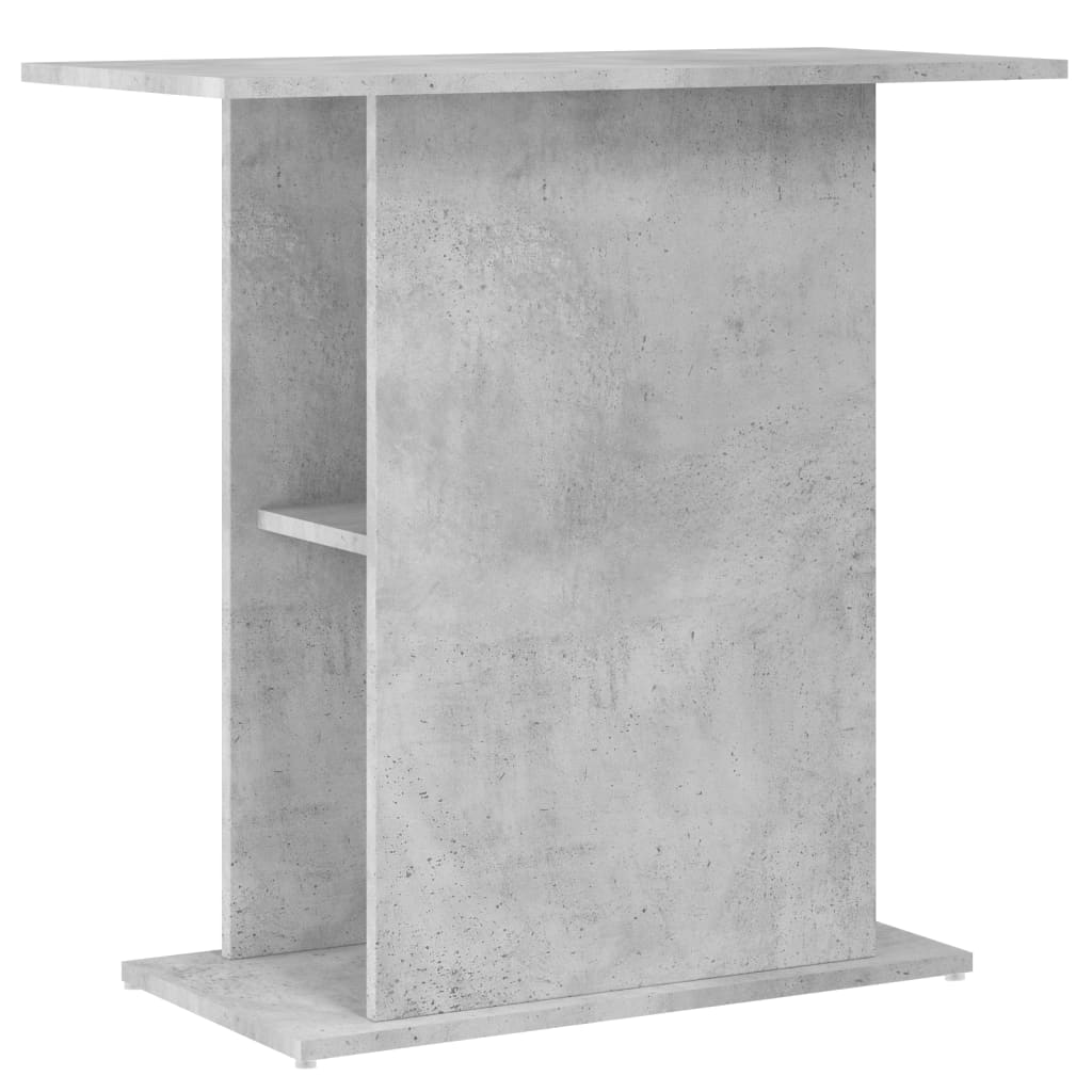 akvariebord 75x36x72,5 cm konstrueret træ betongrå