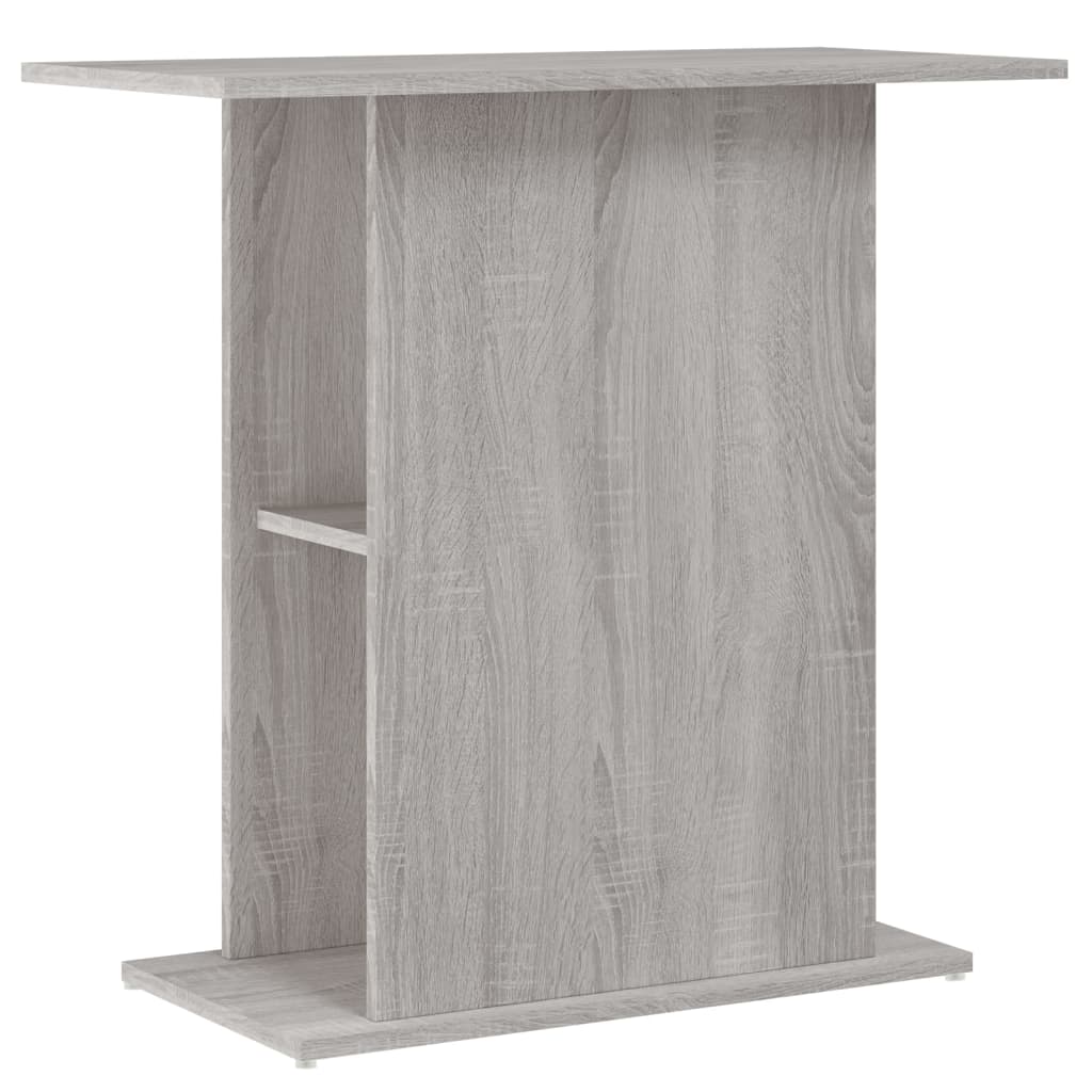 akvariebord 75x36x72,5 cm konstrueret træ grå sonoma-eg