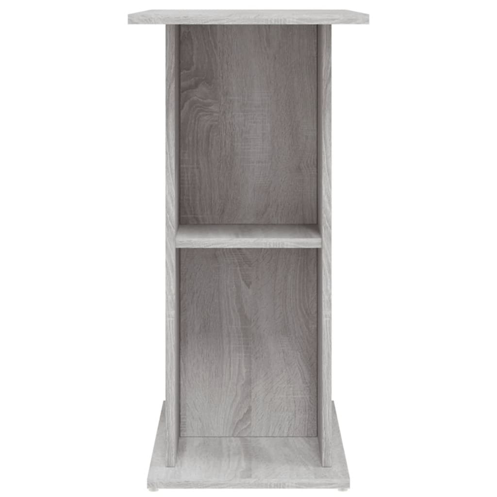 akvariebord 75x36x72,5 cm konstrueret træ grå sonoma-eg