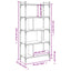 bogreol 76x32x158 cm 5 hylder konstrueret træ sonoma-eg