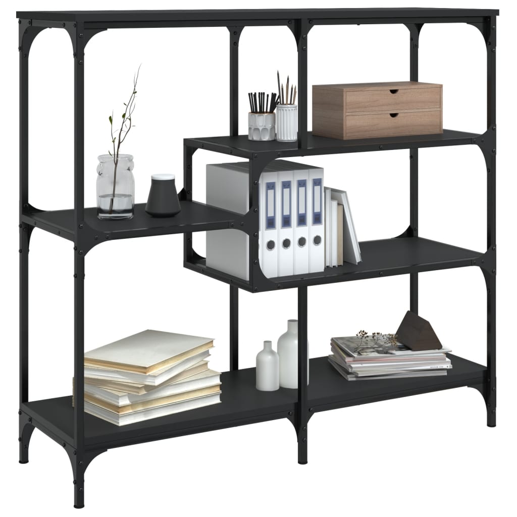 konsolbord 103x32x95 cm konstrueret træ sort