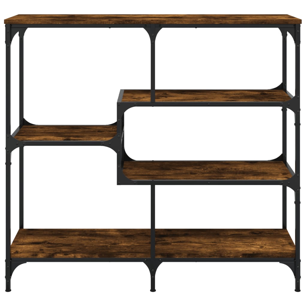konsolbord 103x32x95 cm konstrueret træ røget egetræsfarve