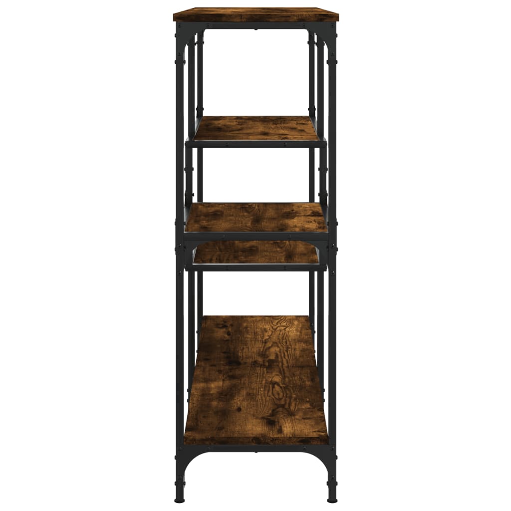 konsolbord 103x32x95 cm konstrueret træ røget egetræsfarve