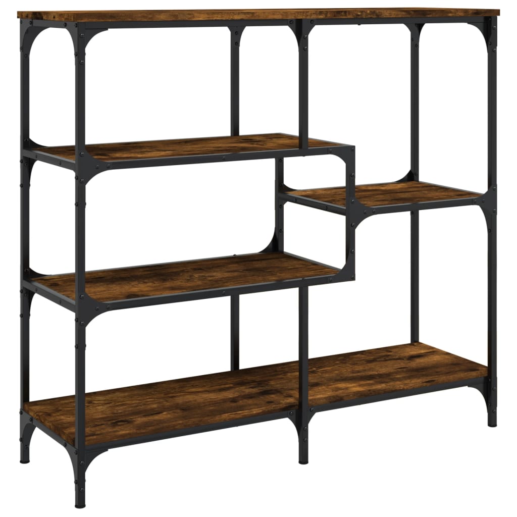 konsolbord 103x32x95 cm konstrueret træ røget egetræsfarve