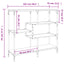 konsolbord 103x32x95 cm konstrueret træ røget egetræsfarve