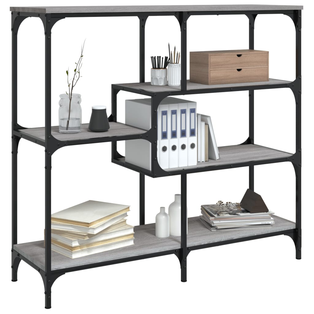 konsolbord 103x32x95 cm konstrueret træ grå sonoma-eg