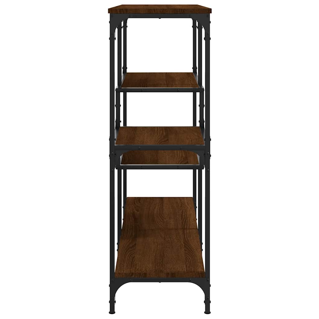 konsolbord 103x32x95 cm konstrueret træ brun egetræsfarve