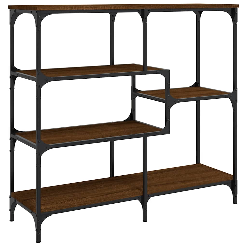 konsolbord 103x32x95 cm konstrueret træ brun egetræsfarve