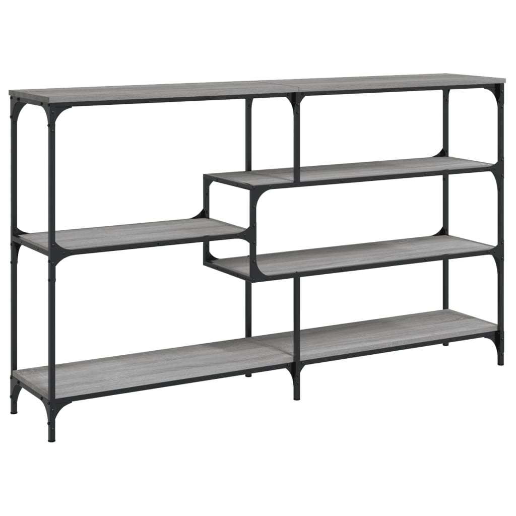 konsolbord 160x32x95 cm konstrueret træ grå sonoma-eg