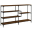 konsolbord 160x32x95 cm konstrueret træ brun egetræsfarve