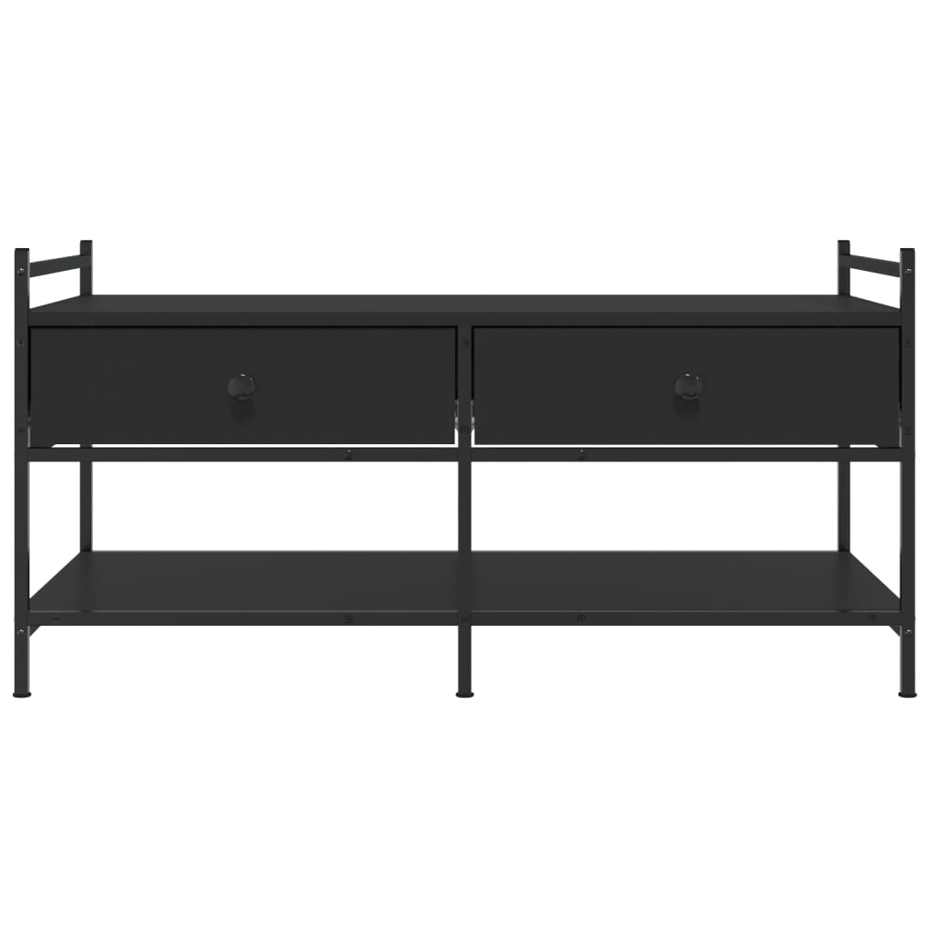 sofabord 99x50x50 cm konstrueret træ sort