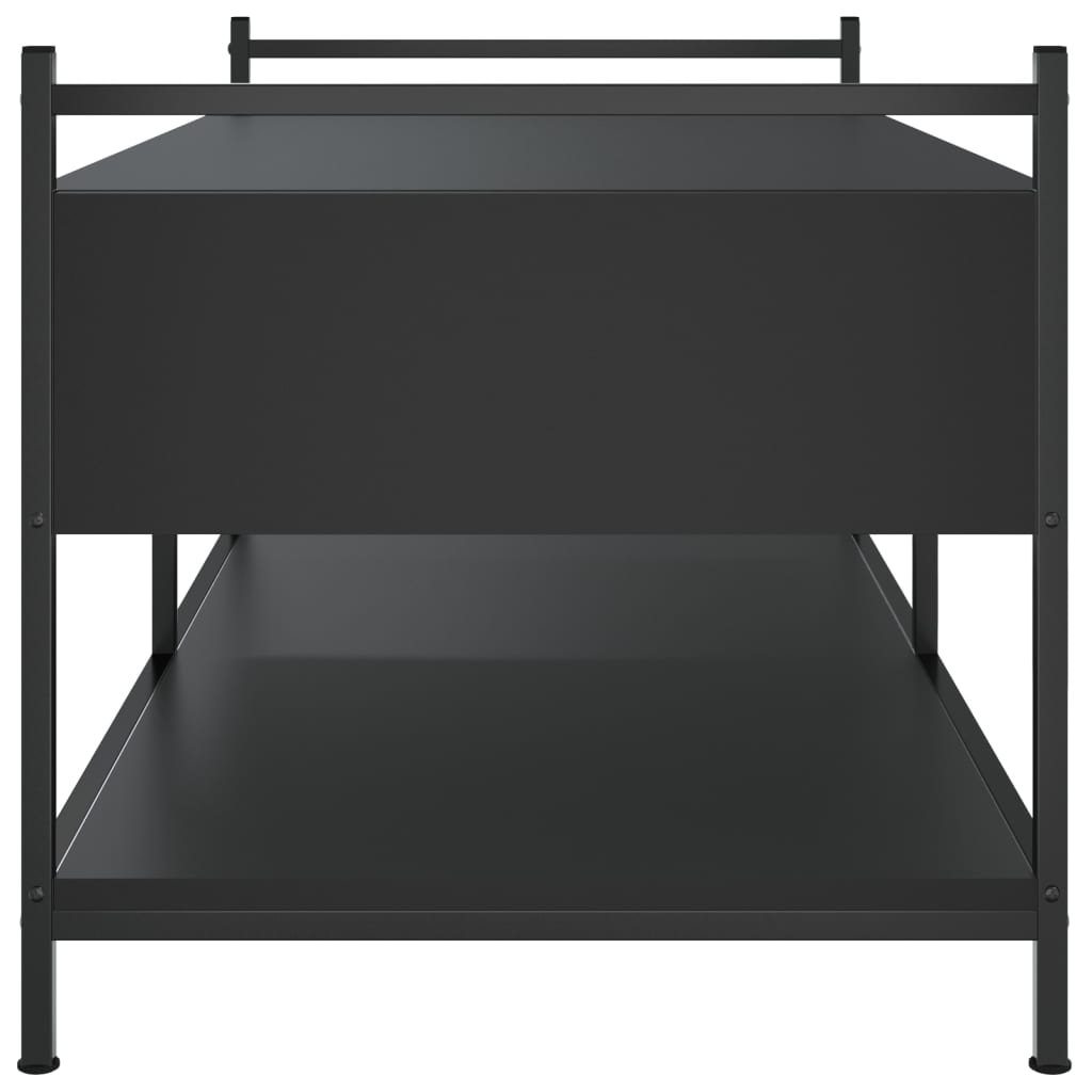 sofabord 99x50x50 cm konstrueret træ sort