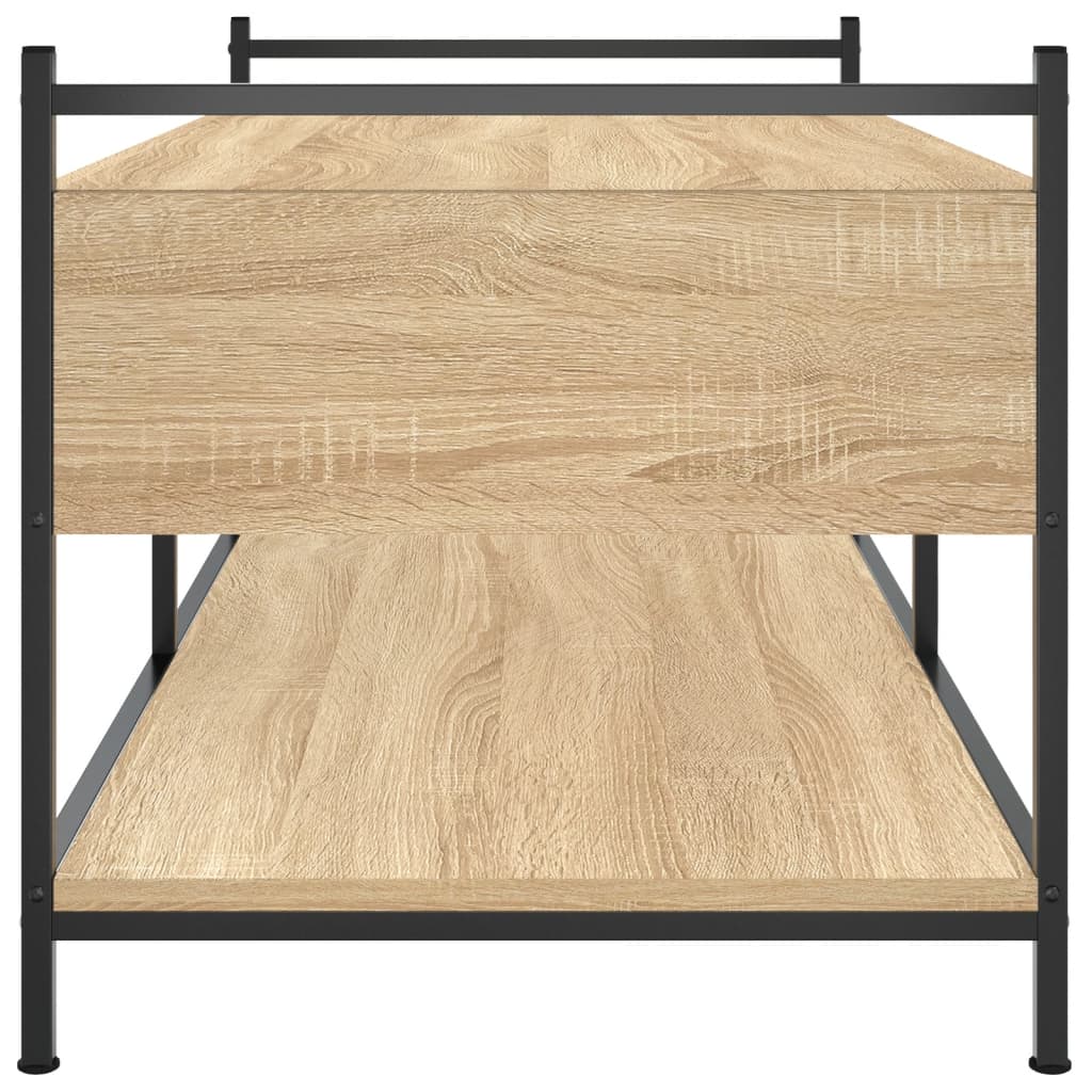 sofabord 99x50x50 cm konstrueret træ sonoma-eg