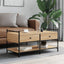 sofabord 99x50x50 cm konstrueret træ sonoma-eg