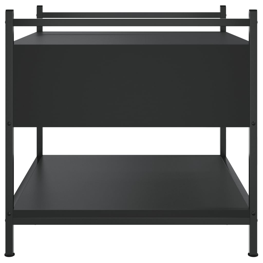 sofabord 50x50x50 cm konstrueret træ sort