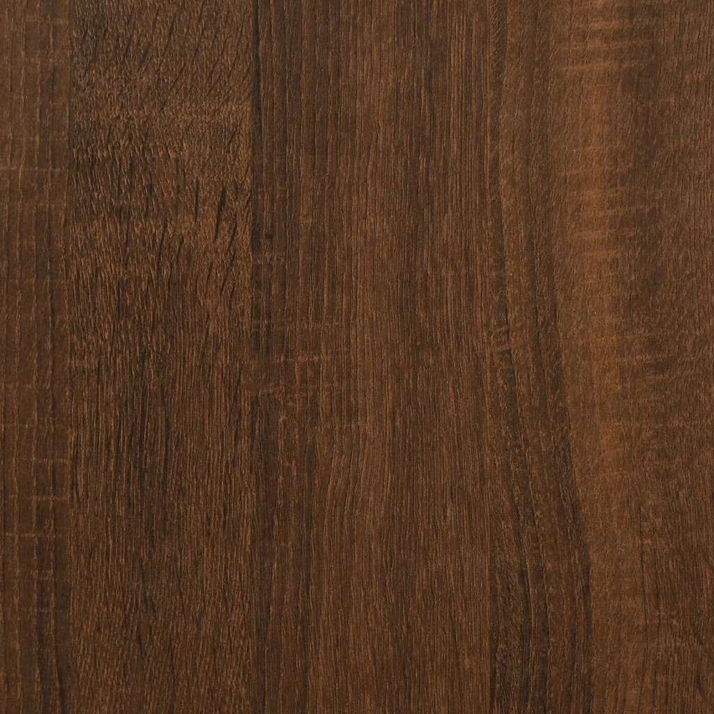 sofabord 50x50x50 cm konstrueret træ brun egetræsfarve