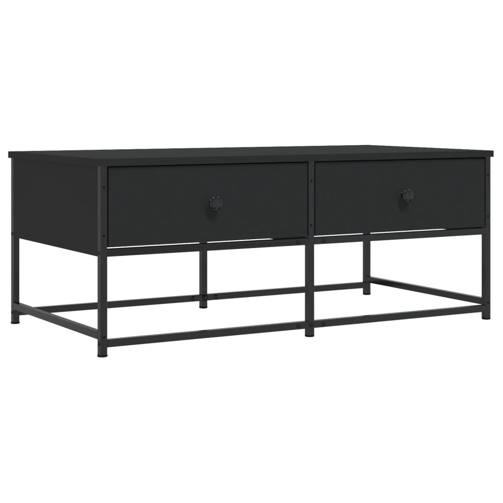 sofabord 100x51x40 cm konstrueret træ sort