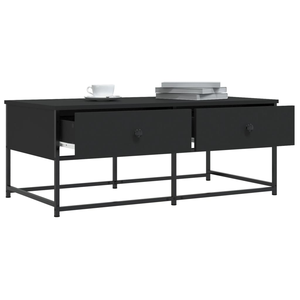 sofabord 100x51x40 cm konstrueret træ sort