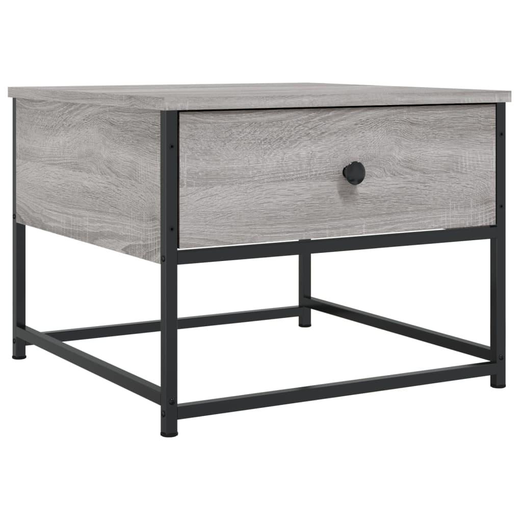 sofabord 51x51x40 cm konstrueret træ grå sonoma-eg