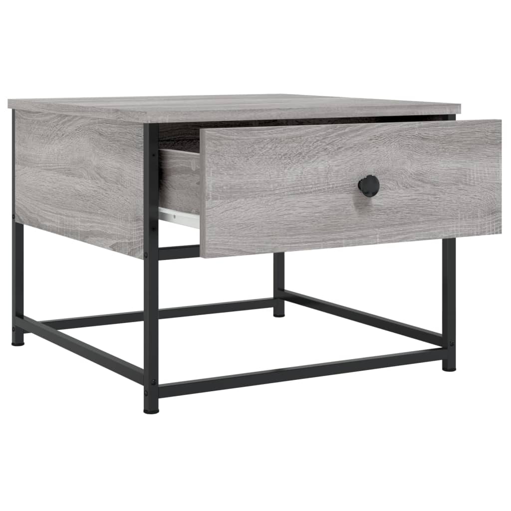 sofabord 51x51x40 cm konstrueret træ grå sonoma-eg