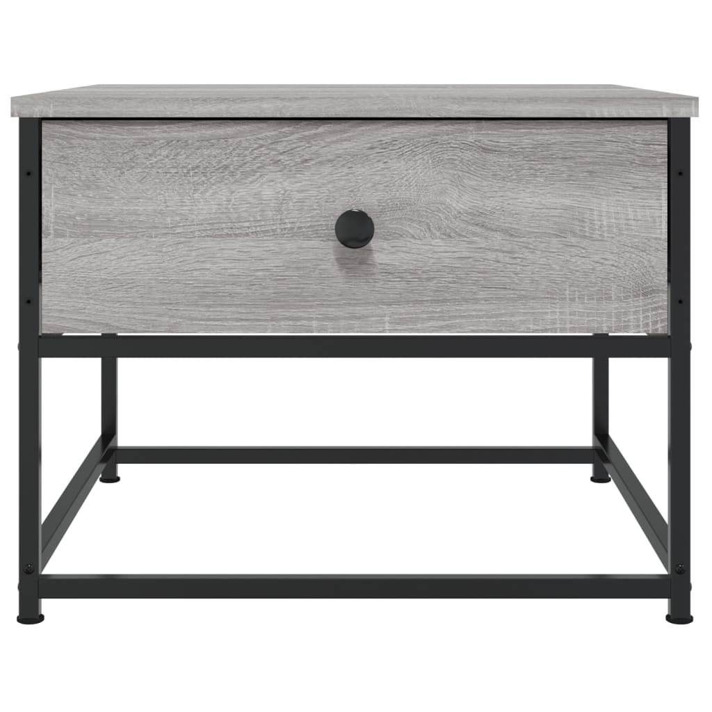 sofabord 51x51x40 cm konstrueret træ grå sonoma-eg
