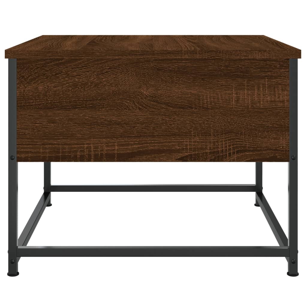 sofabord 51x51x40 cm konstrueret træ brun egetræsfarve