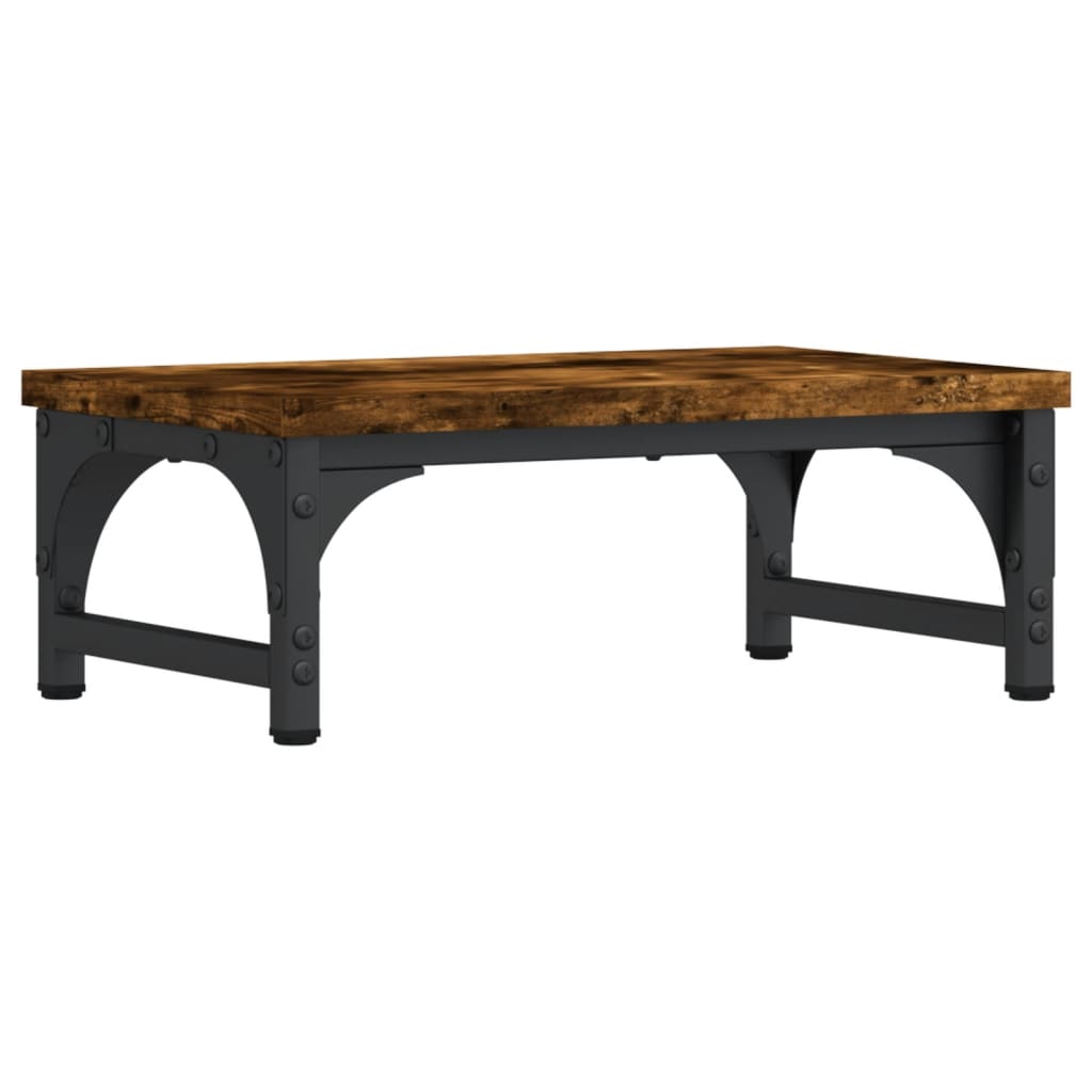 skærmstander 37x23x14 cm konstrueret træ røget egetræsfarve