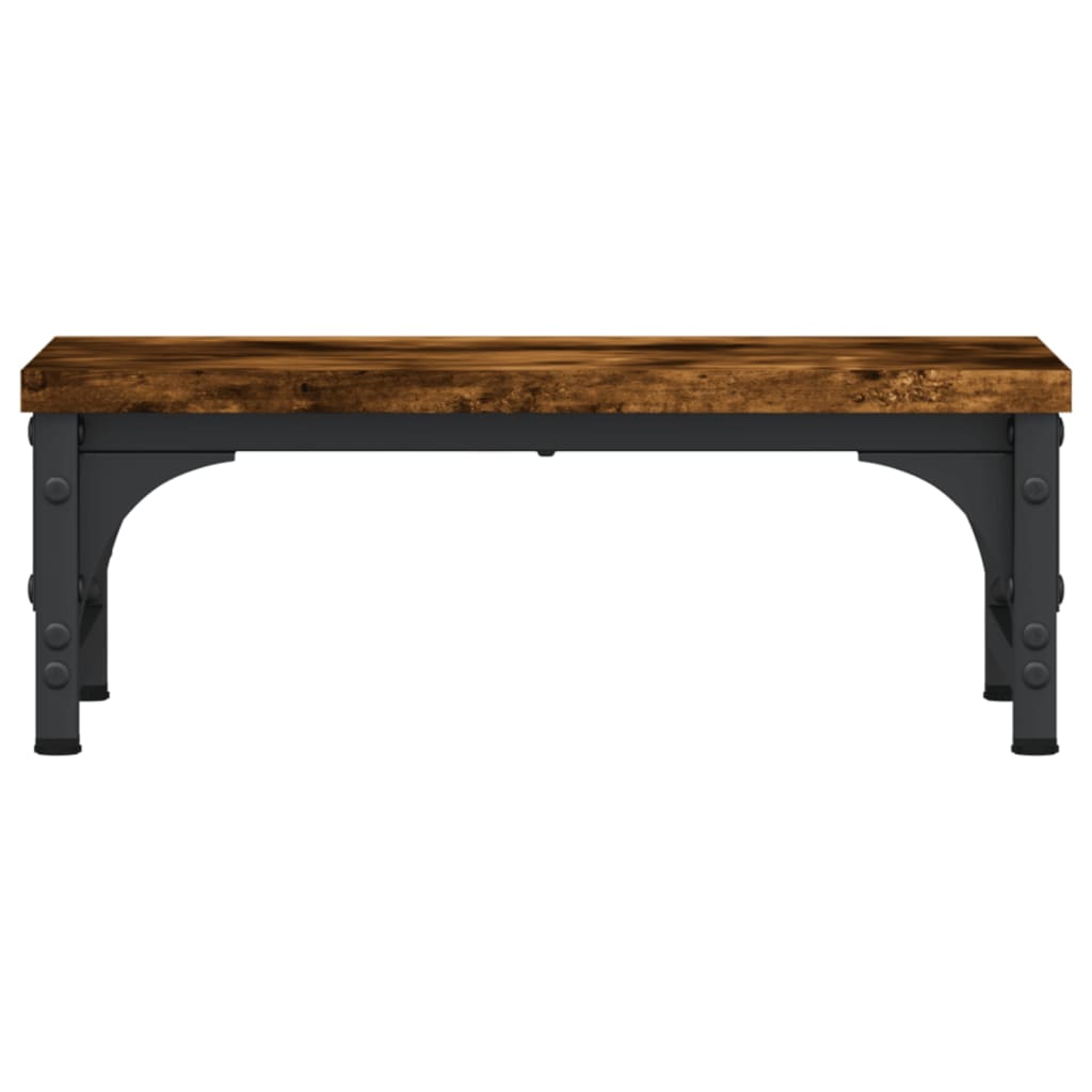 skærmstander 37x23x14 cm konstrueret træ røget egetræsfarve