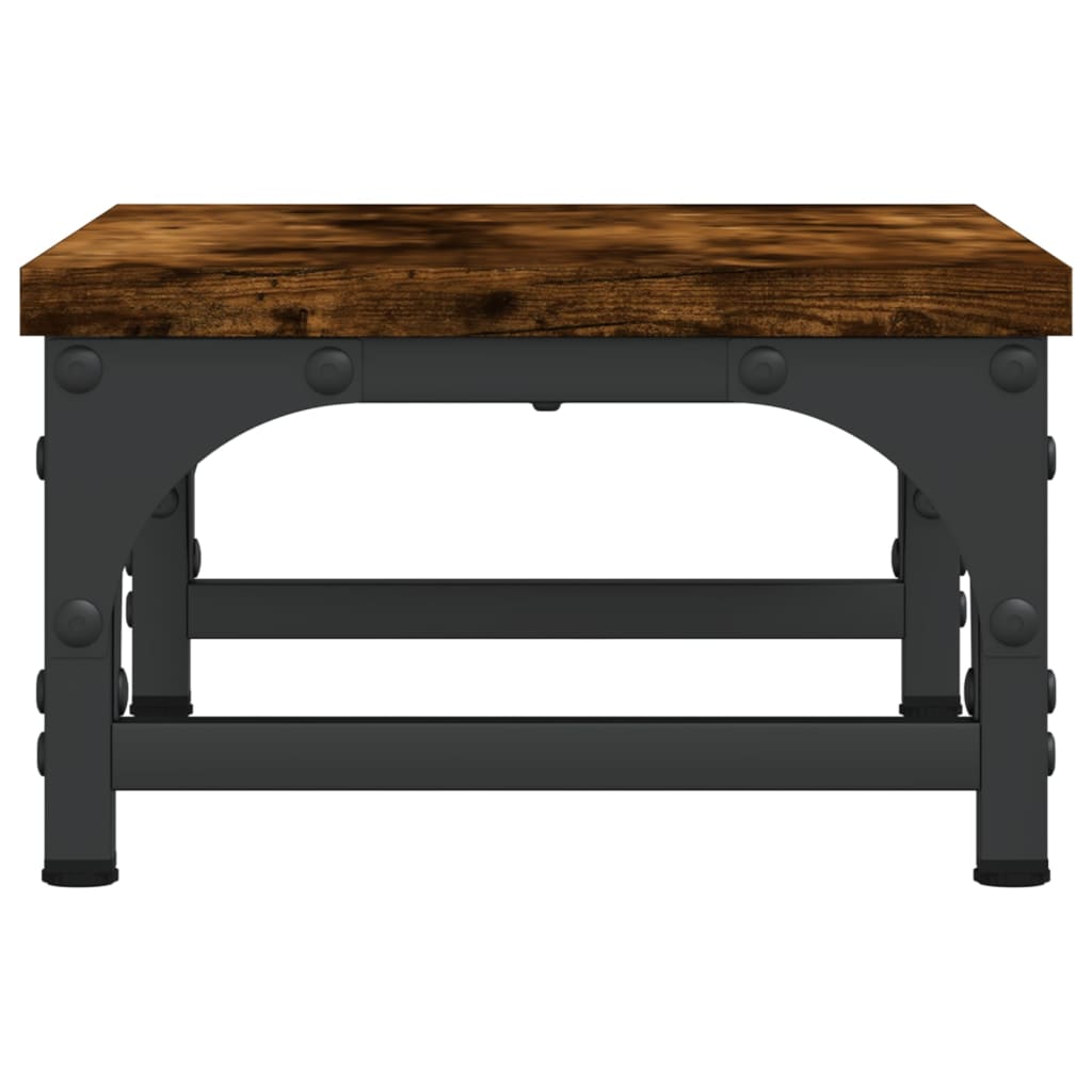 skærmstander 37x23x14 cm konstrueret træ røget egetræsfarve