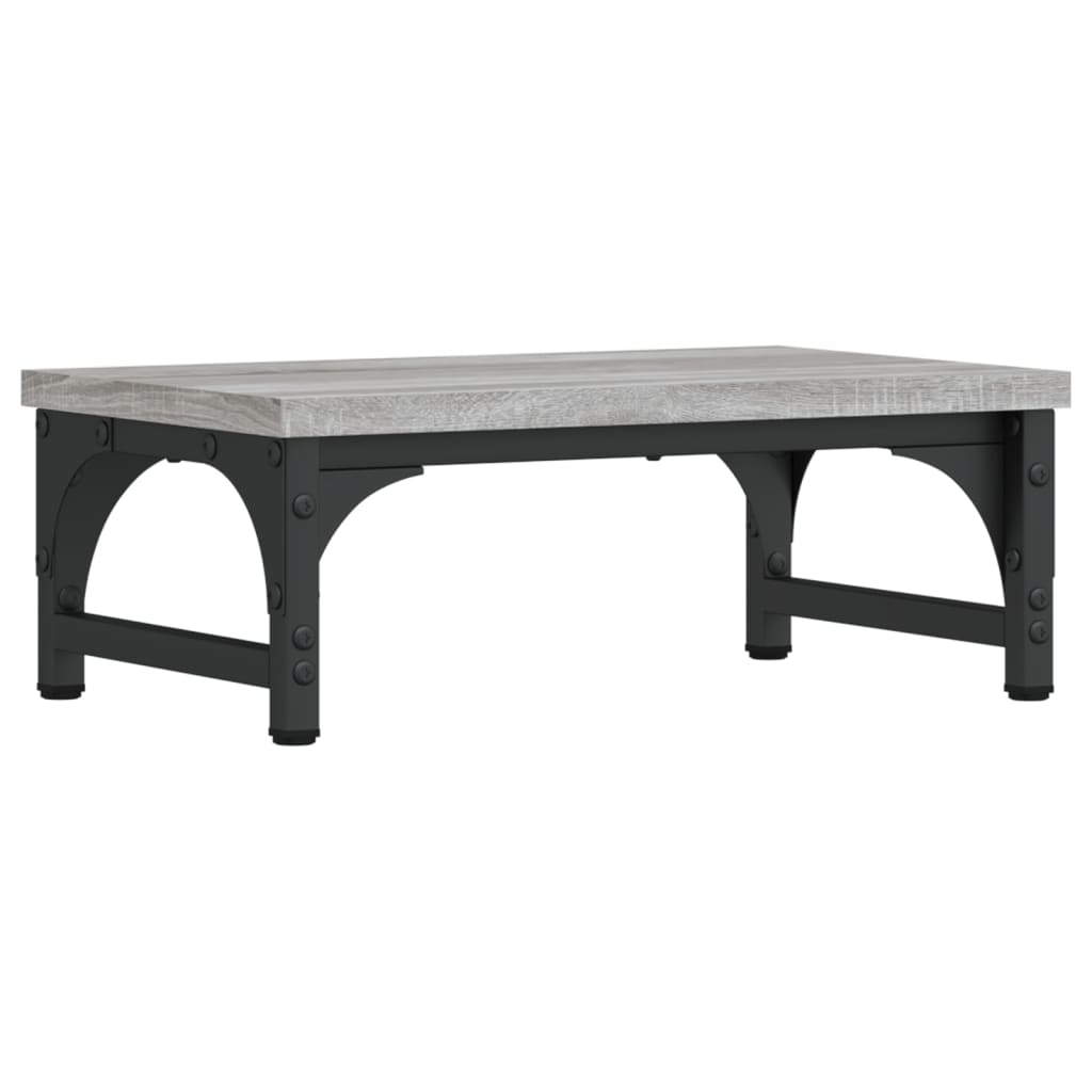 skærmstander 37x23x14 cm konstrueret træ grå sonoma-eg