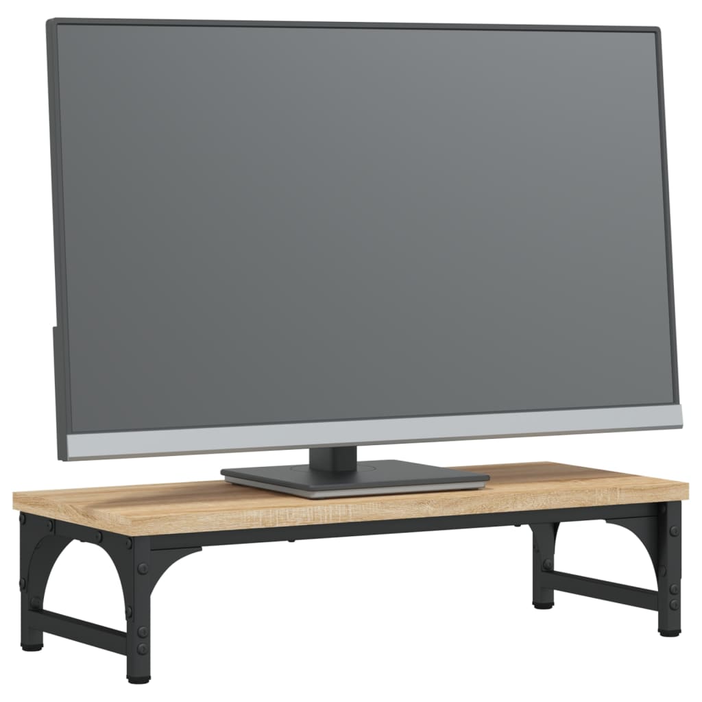 skærmstander 55x23x14 cm konstrueret træ sonoma-eg