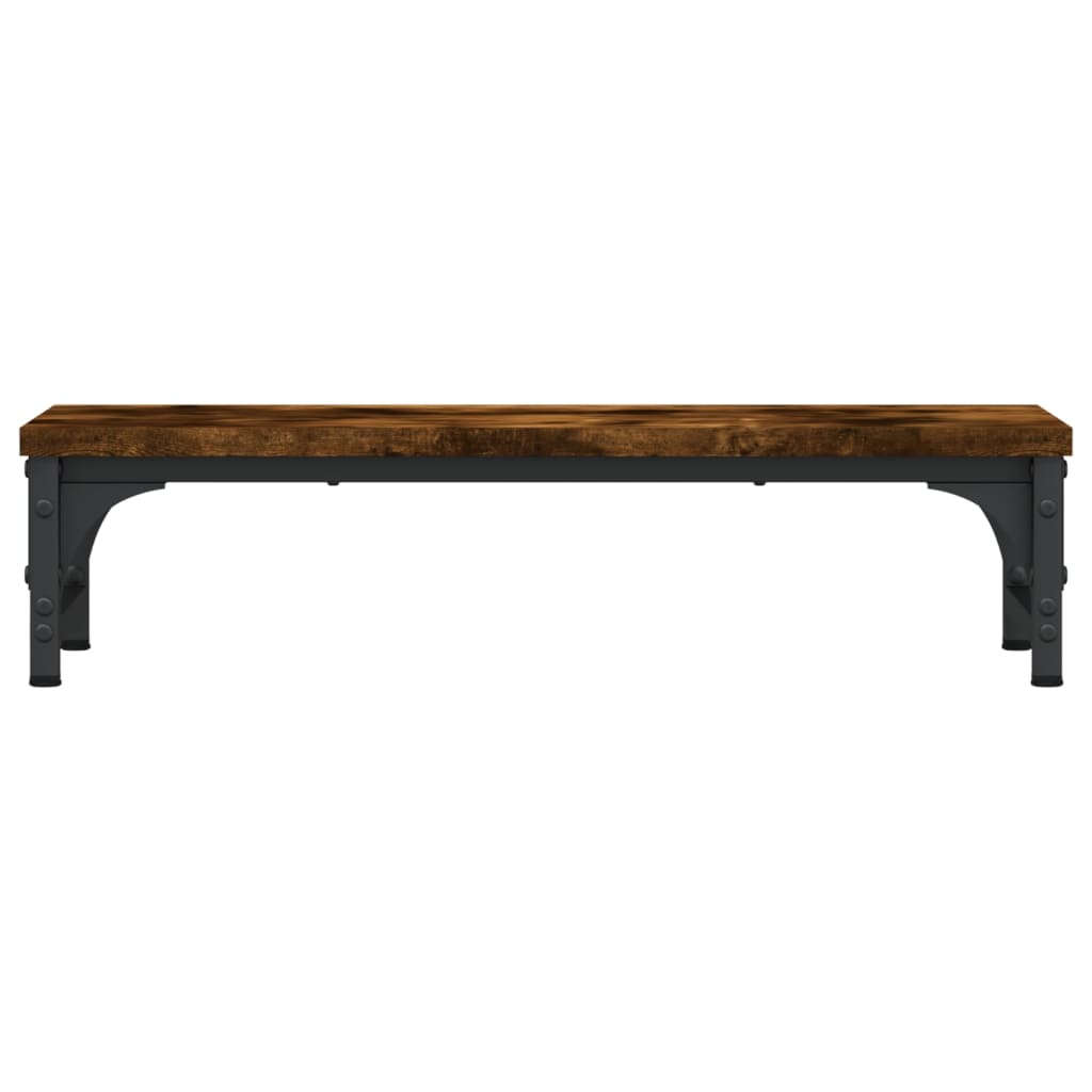 skærmstander 55x23x14 cm konstrueret træ røget egetræsfarve