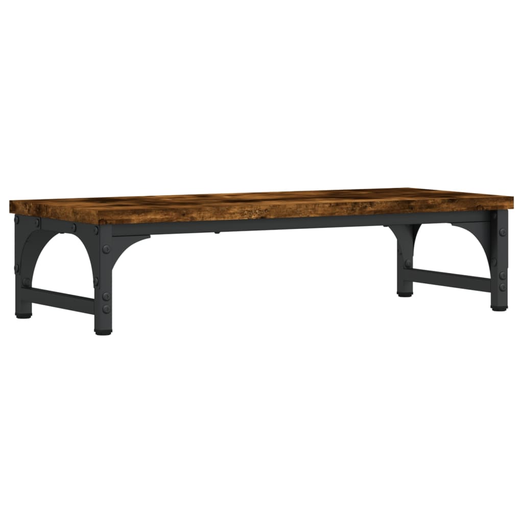 skærmstander 55x23x14 cm konstrueret træ røget egetræsfarve