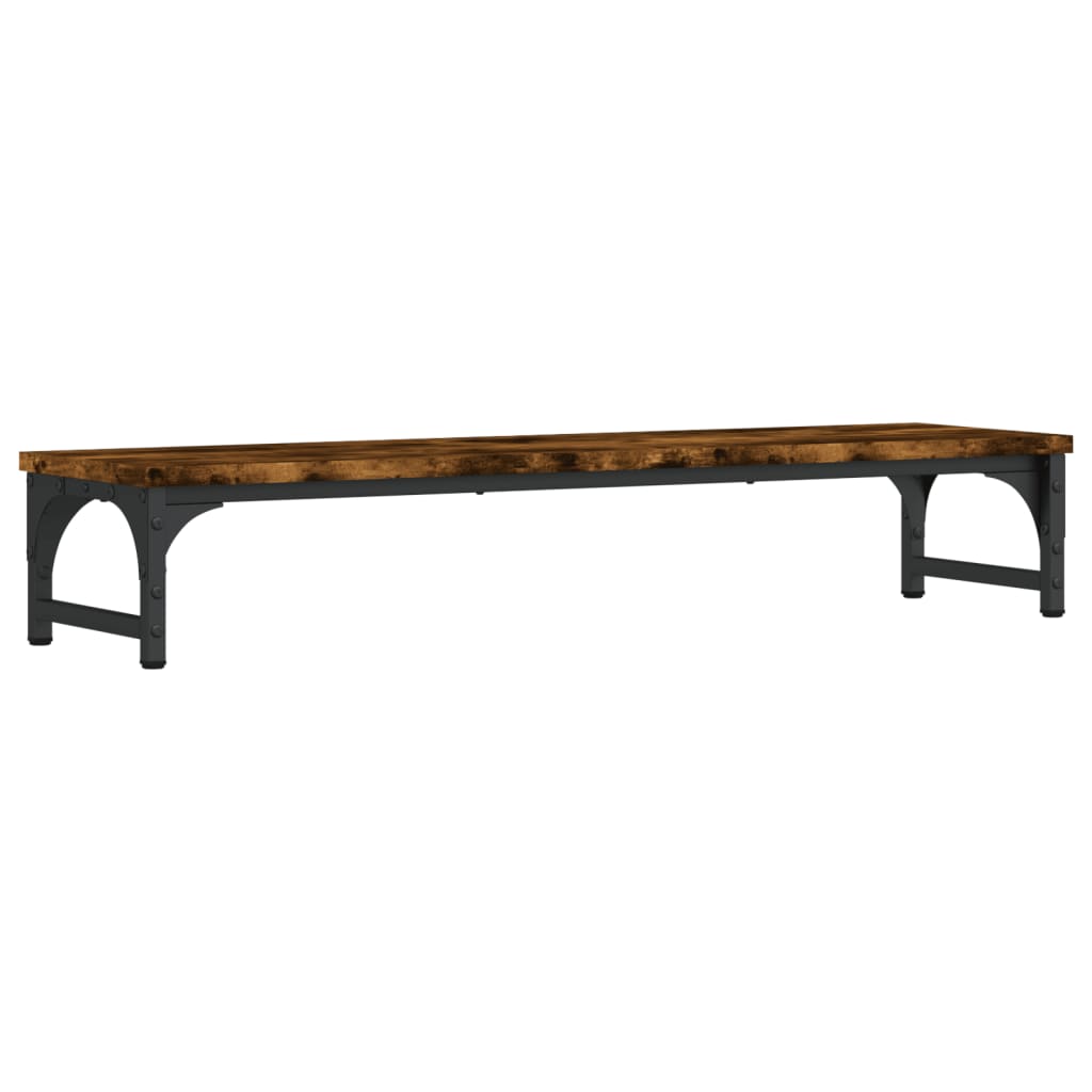 skærmstander 85x23x15,5 cm konstrueret træ røget egetræsfarve