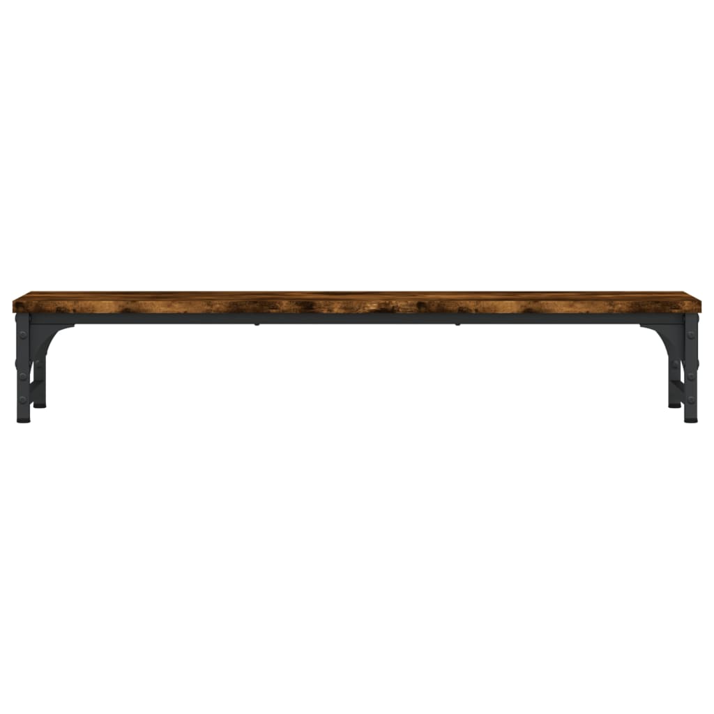skærmstander 85x23x15,5 cm konstrueret træ røget egetræsfarve