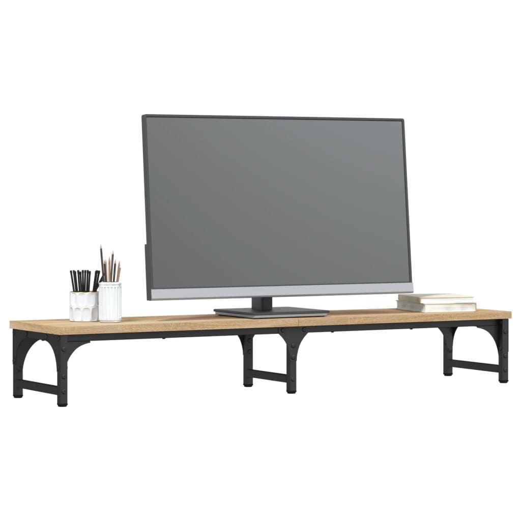 skærmstander 105x23x15,5 cm konstrueret træ sonoma-eg