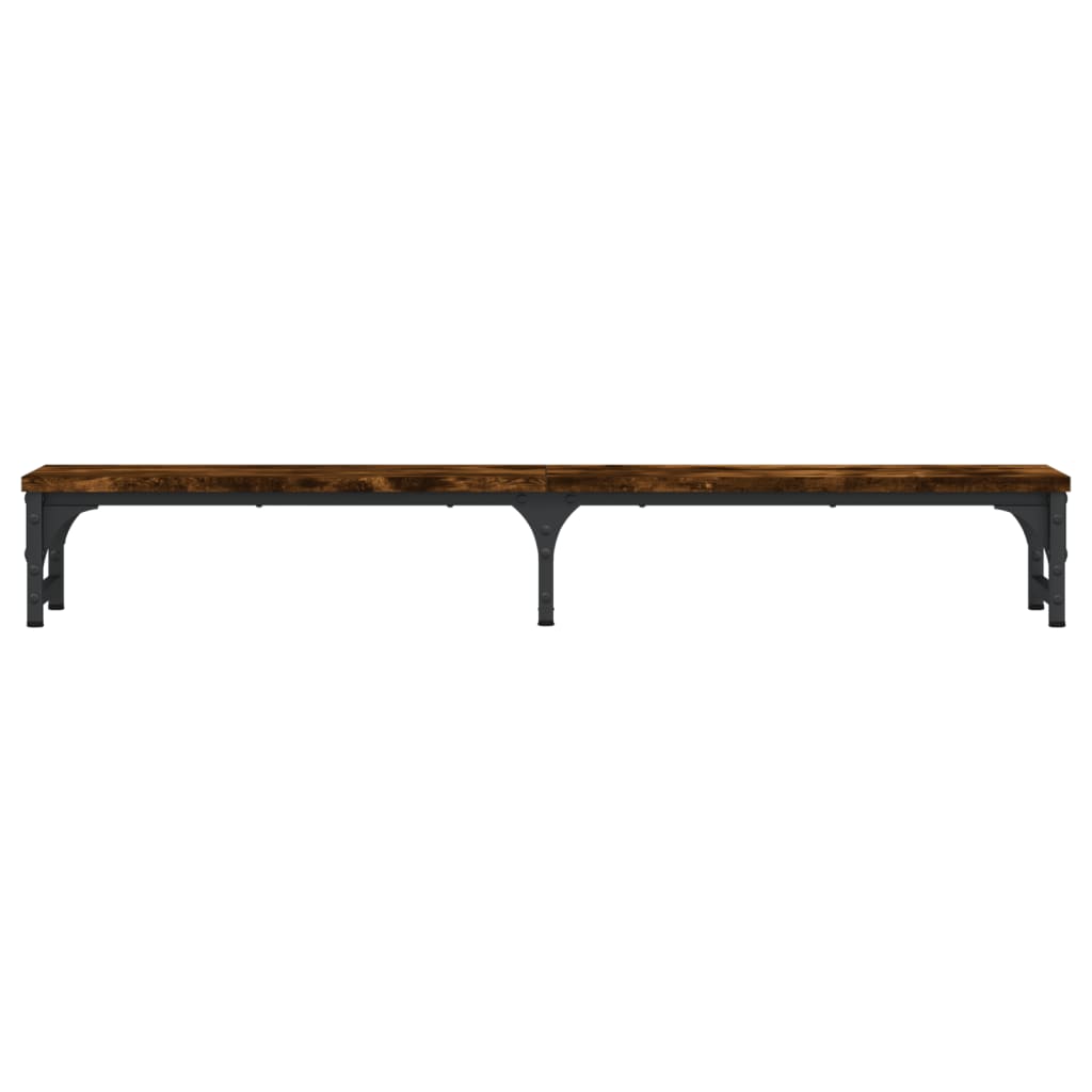 skærmstander 105x23x15,5 cm konstrueret træ røget egetræsfarve