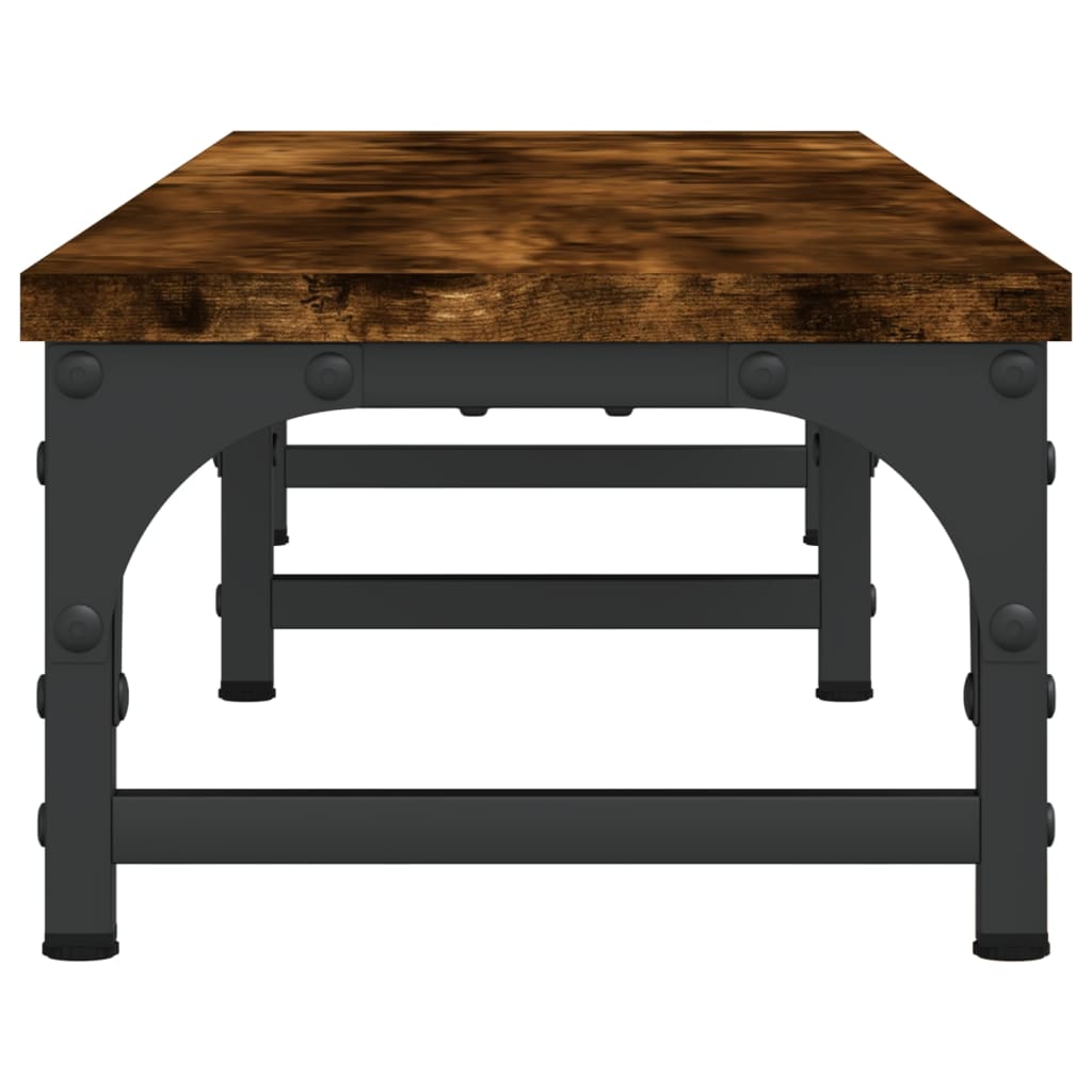 skærmstander 105x23x15,5 cm konstrueret træ røget egetræsfarve