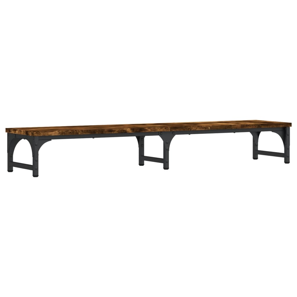 skærmstander 105x23x15,5 cm konstrueret træ røget egetræsfarve